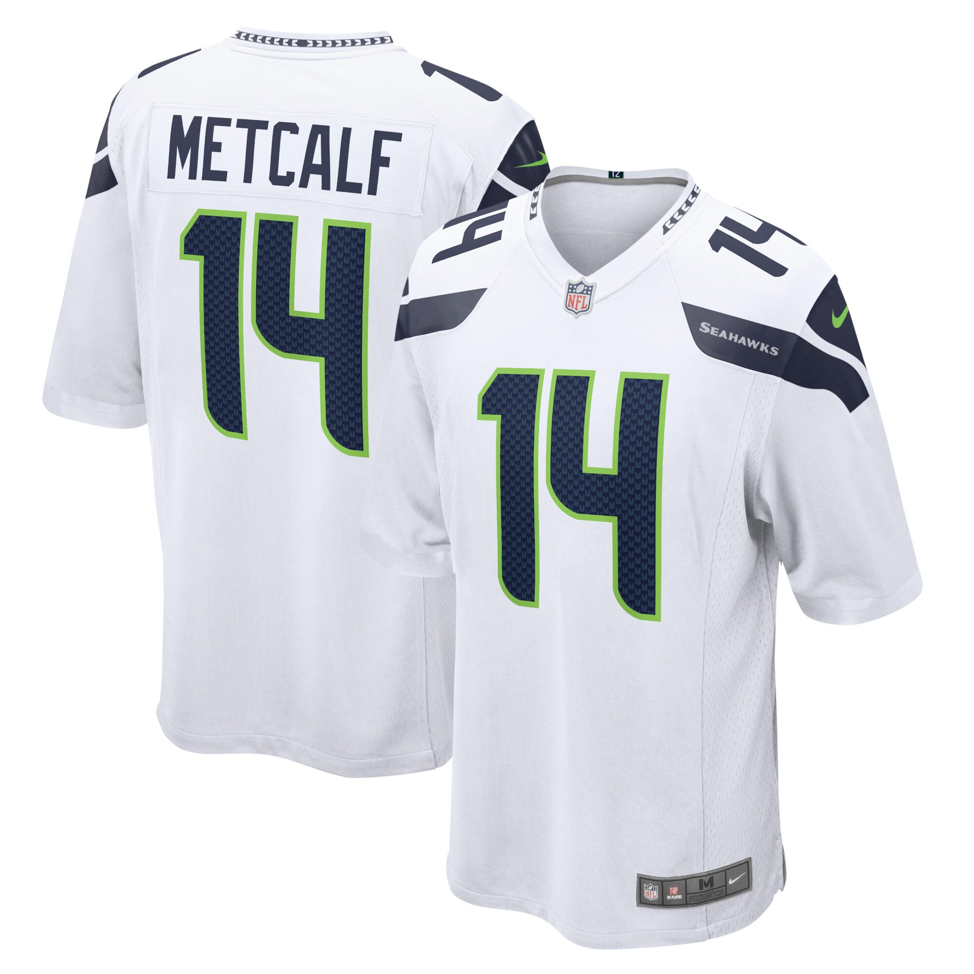 DK Metcalf Seattle Seahawks Nike Game Jersey White
