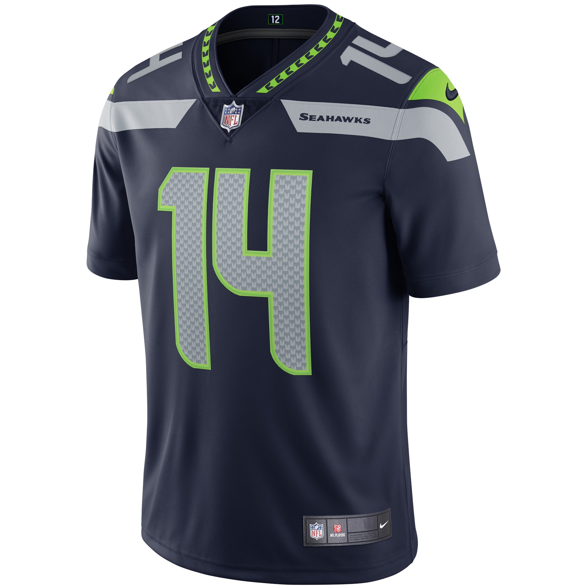 DK Metcalf Seattle Seahawks Nike Vapor Limited Jersey College Navy - Image 2