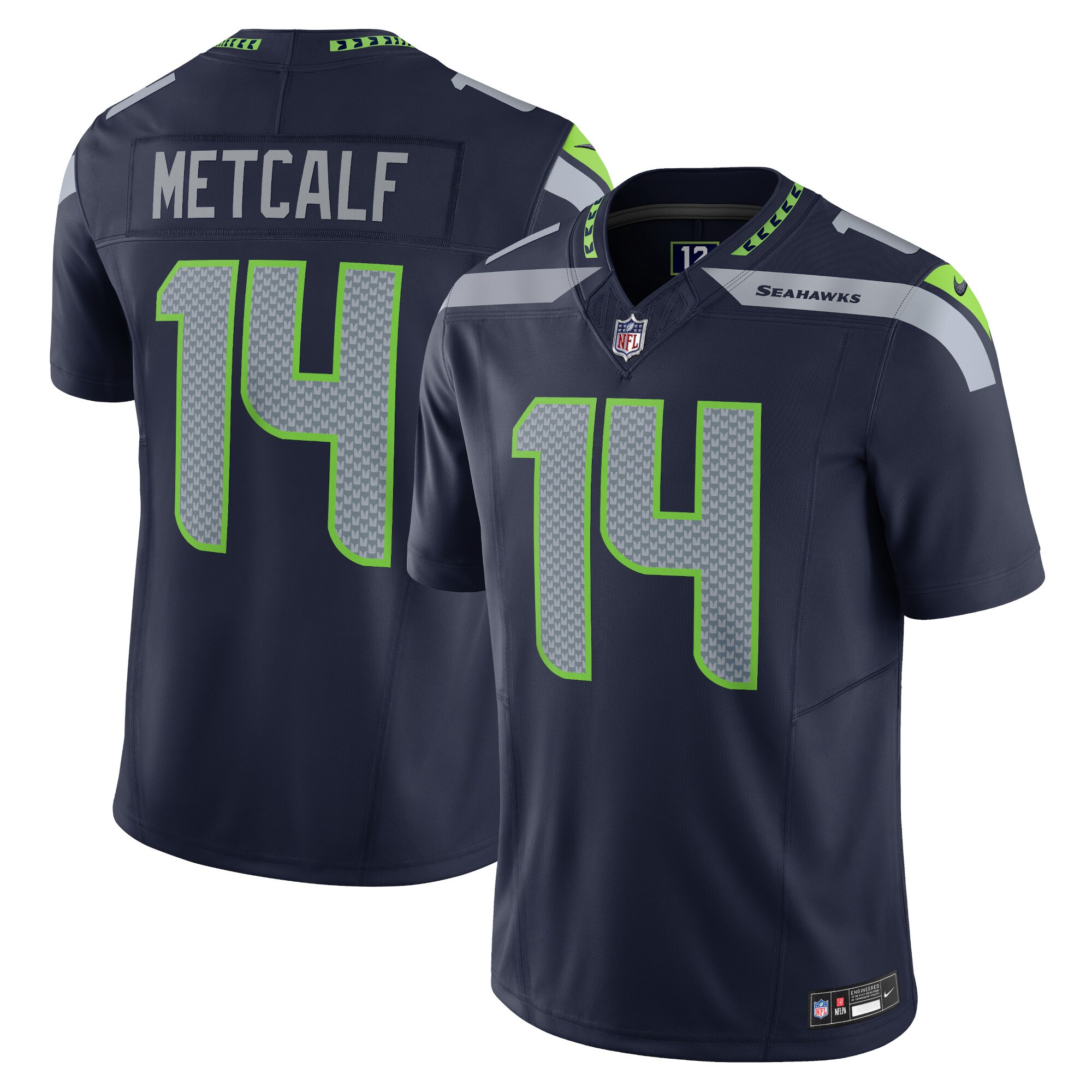 DK Metcalf Seattle Seahawks Nike Vapor FUSE Limited Jersey Navy