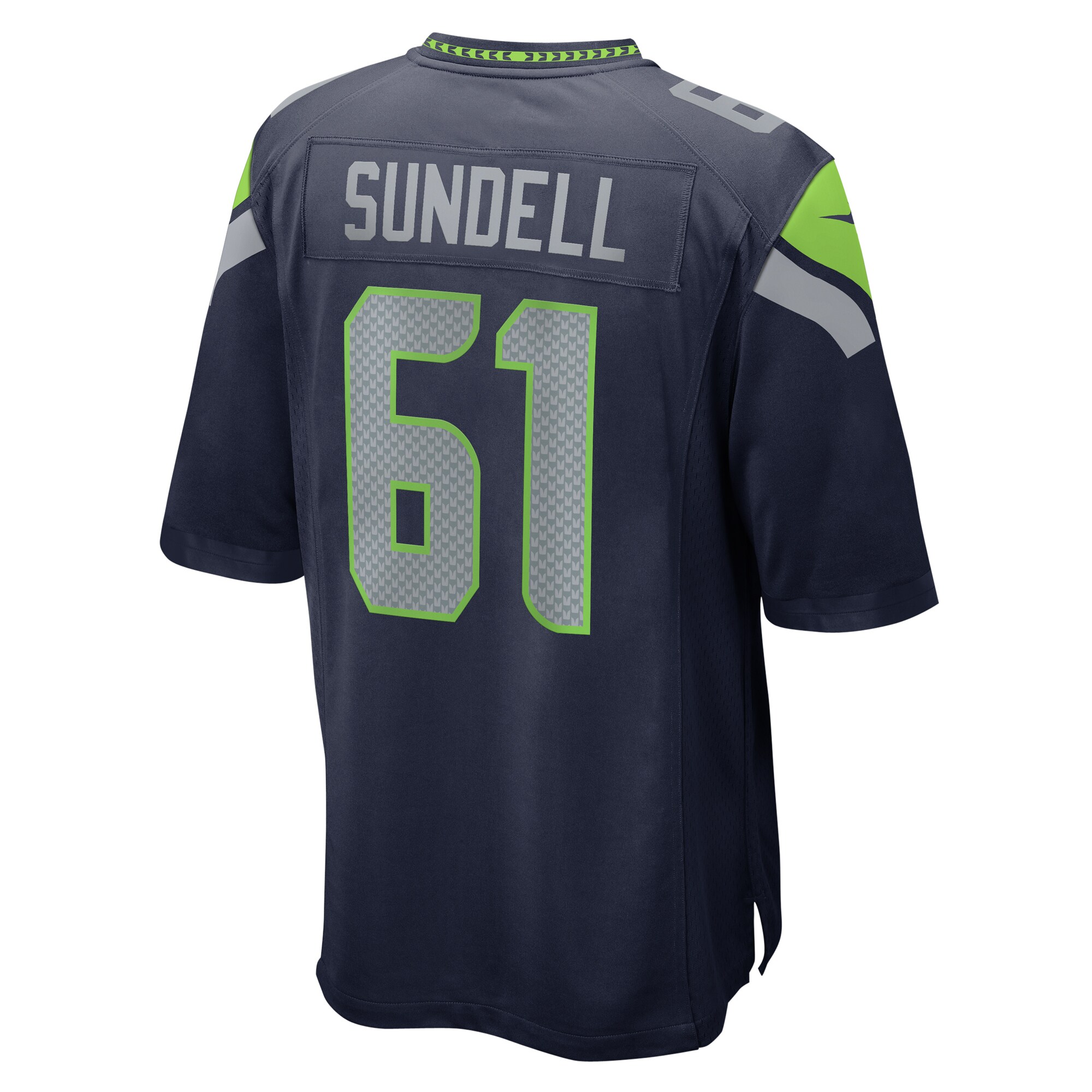 Jalen Sundell Seattle Seahawks Nike Game Jersey College Navy - Image 3