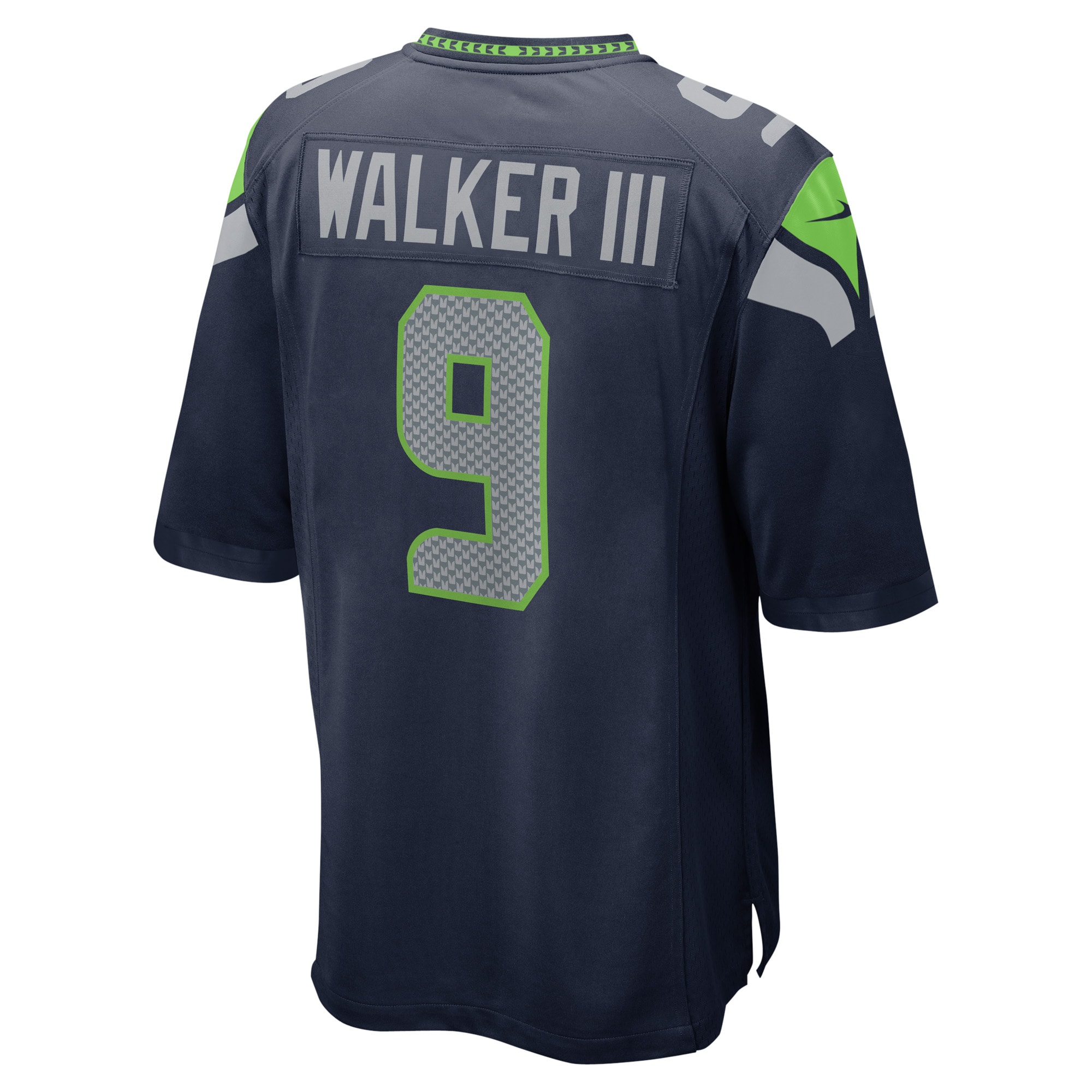 Kenneth Walker III Seattle Seahawks Nike Player Game Jersey Navy - Image 3