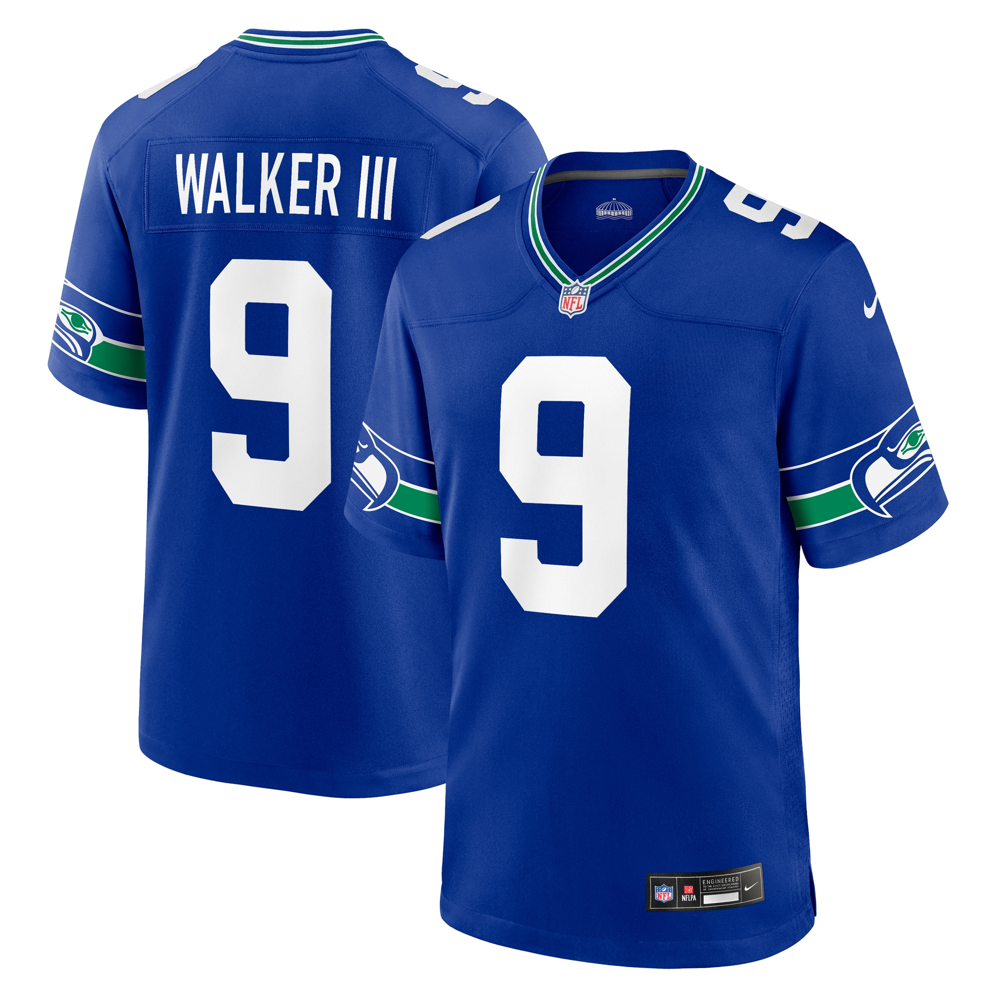 Kenneth Walker III Seattle Seahawks Nike Throwback Player Game Jersey Royal