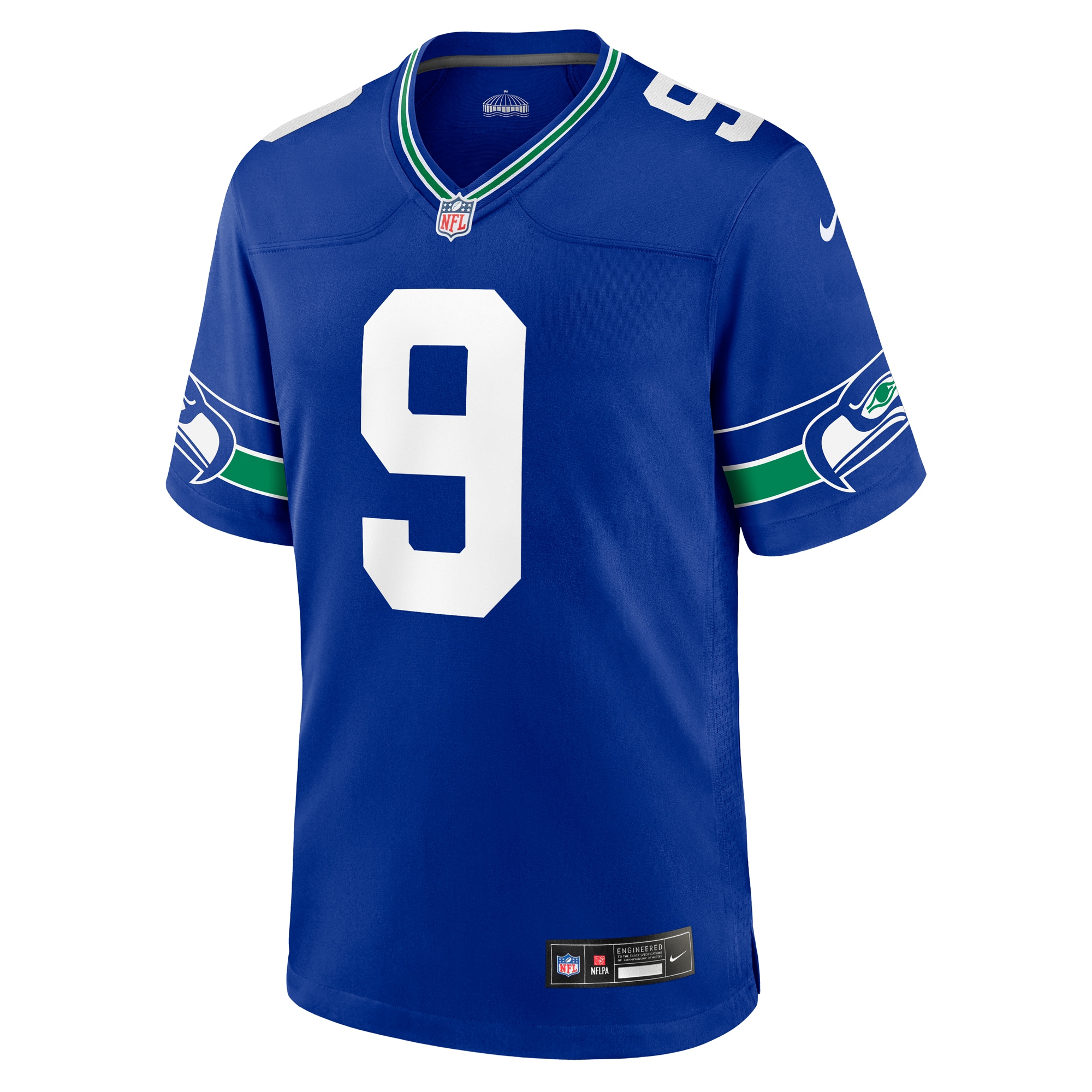 Kenneth Walker III Seattle Seahawks Nike Throwback Player Game Jersey Royal - Image 2
