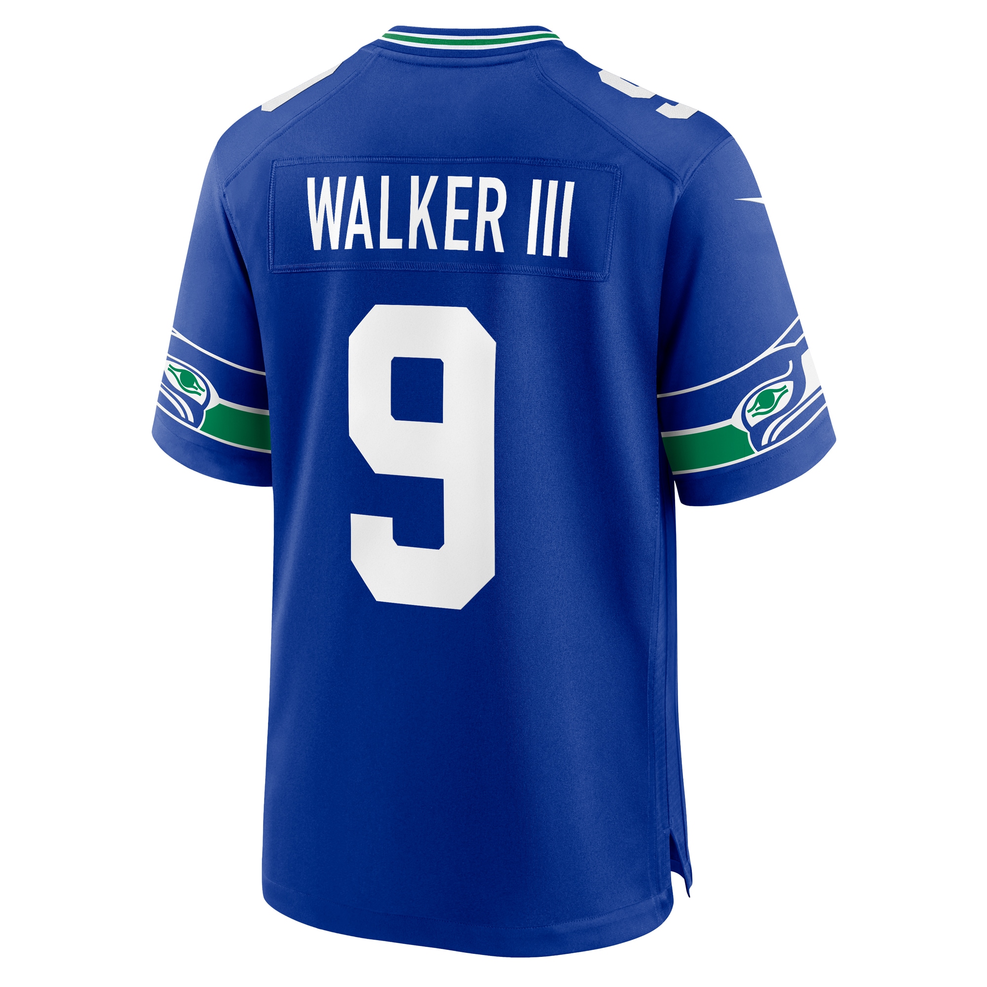 Kenneth Walker III Seattle Seahawks Nike Throwback Player Game Jersey Royal - Image 3