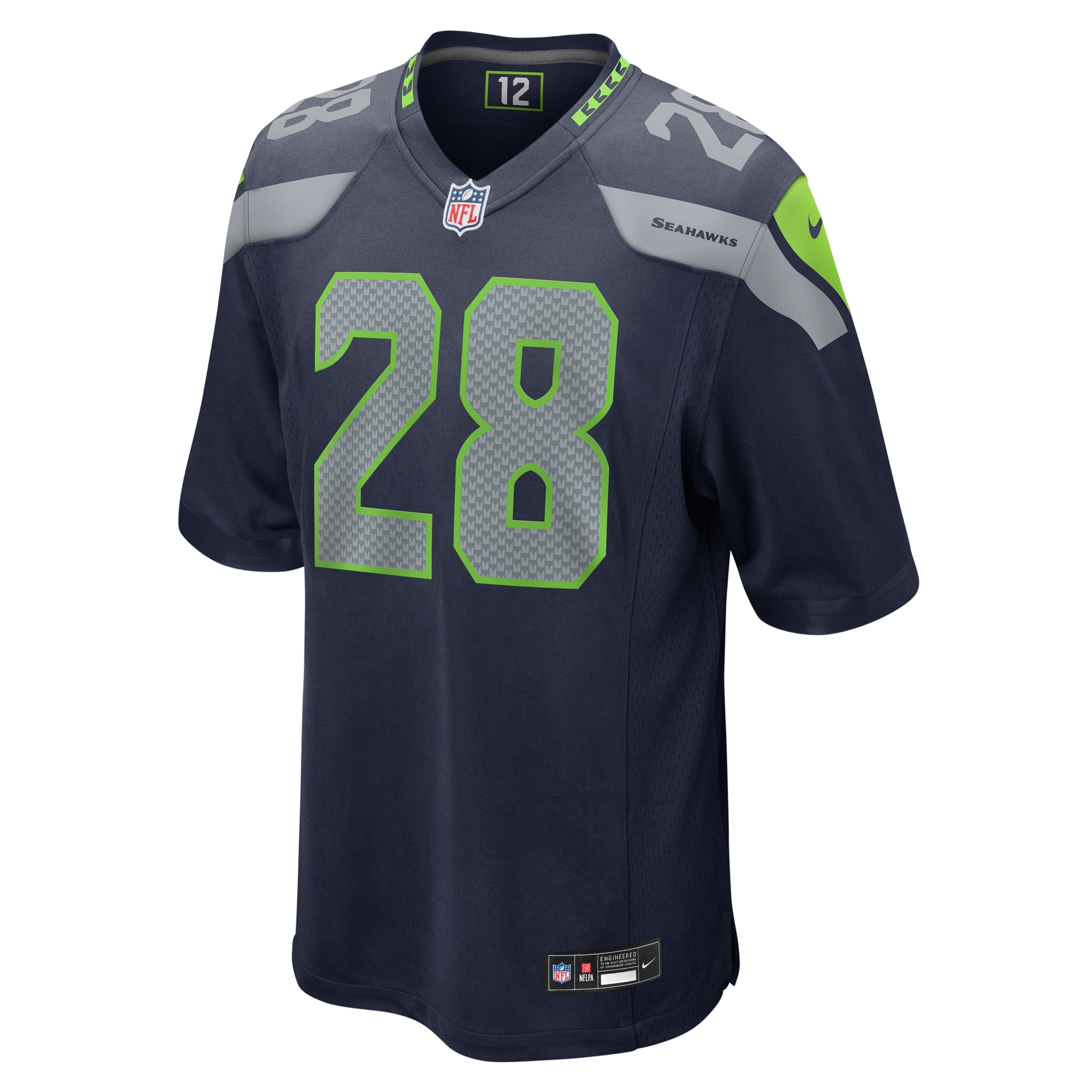 Nehemiah Pritchett Seattle Seahawks Nike Game Jersey College Navy - Image 2