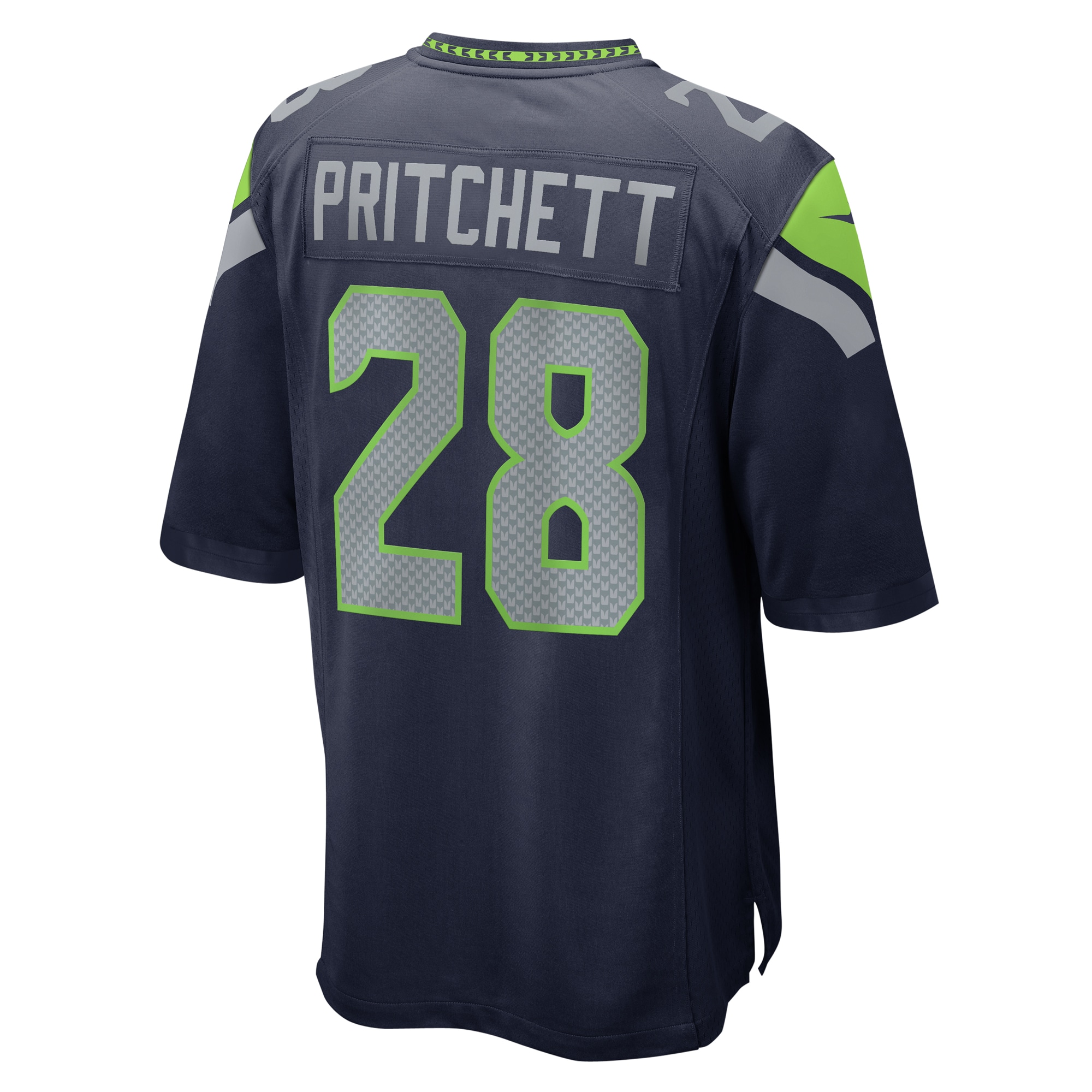 Nehemiah Pritchett Seattle Seahawks Nike Game Jersey College Navy - Image 3
