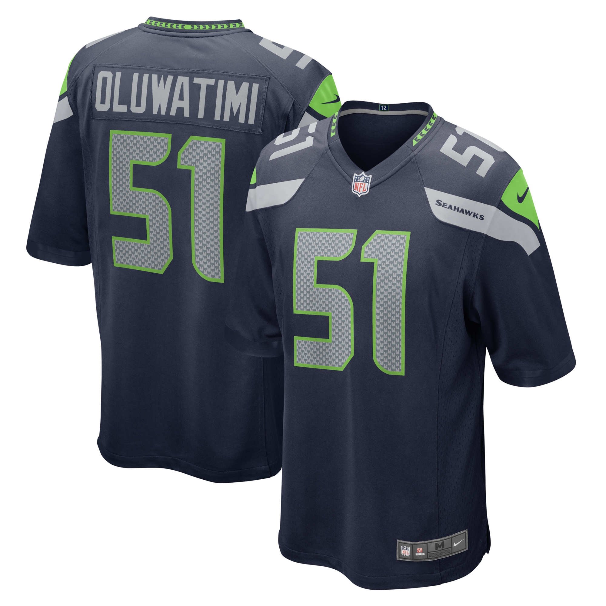 Olusegun Oluwatimi Seattle Seahawks Nike Game Jersey College Navy