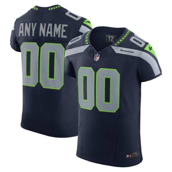 Seattle Seahawks Nike Vapor FUSE Elite Custom Jersey College Navy