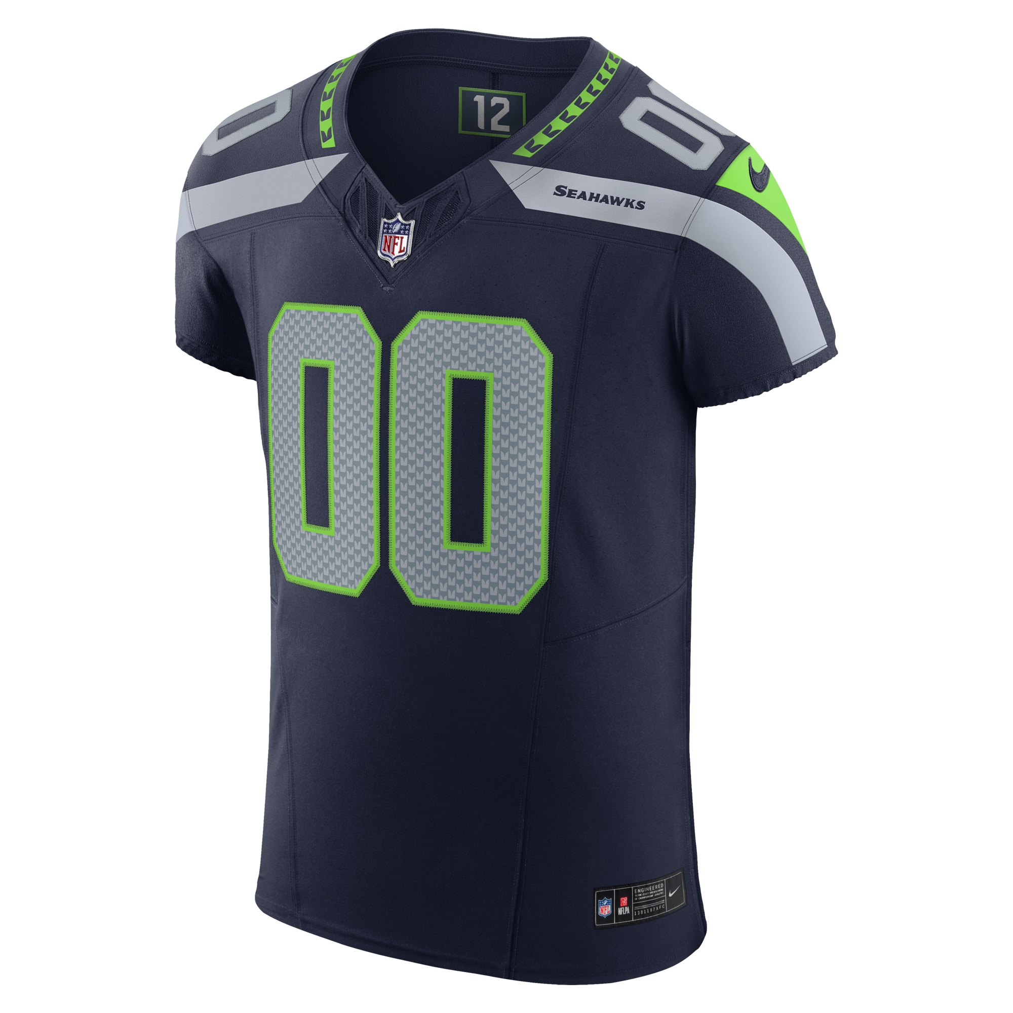 Seattle Seahawks Nike Vapor FUSE Elite Custom Jersey College Navy - Image 2