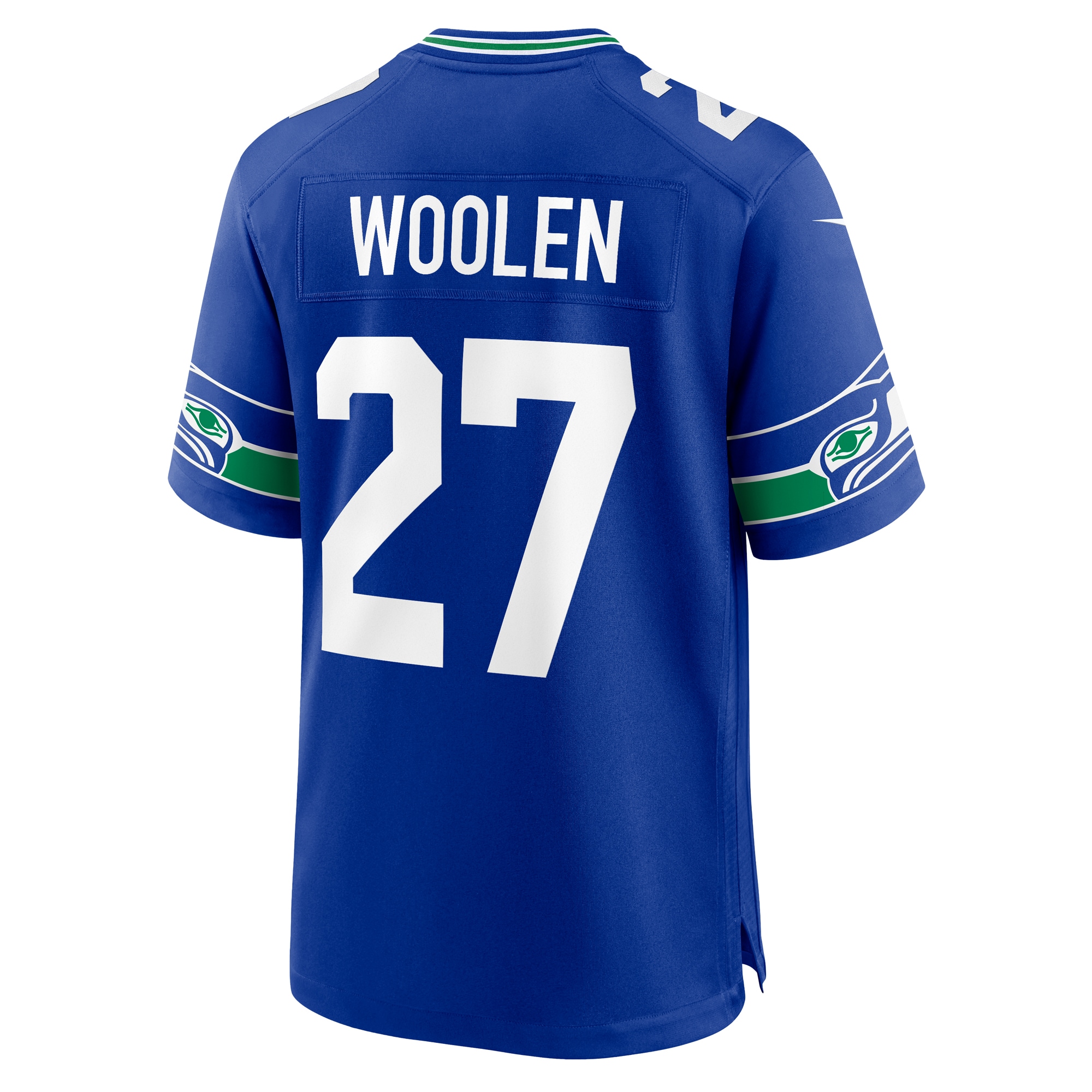 Tariq Woolen Seattle Seahawks Nike Throwback Player Game Jersey Royal - Image 3