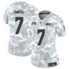 Women Seattle Seahawks #7 Geno Smith 2024 FUSE Arctic Camo Salute To Service Limited Football Stitched Jersey
