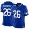 Seattle Seahawks #26 Zach Charbonnet Royal 2024 FUSE Throwback Vapor Limited Football Stitched Jersey
