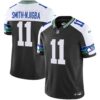 Men’s Seahawks Throwback Vapor Limited Jersey – All Stitched – Black Alternate – Smith-Njigba