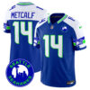 Men’s Seahawks 2024 Seattle City Patch Vapor Limited Jersey – All Stitched – Royal Alternate – DK Metcalf