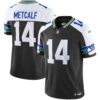Men’s Seahawks Throwback Vapor Limited Jersey – All Stitched – Black Alternate – DK Metcalf