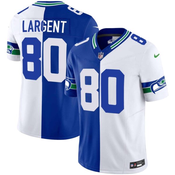 Men’s Seahawks Throwback Vapor Limited Jersey – All Stitched – Split – Steve Largent