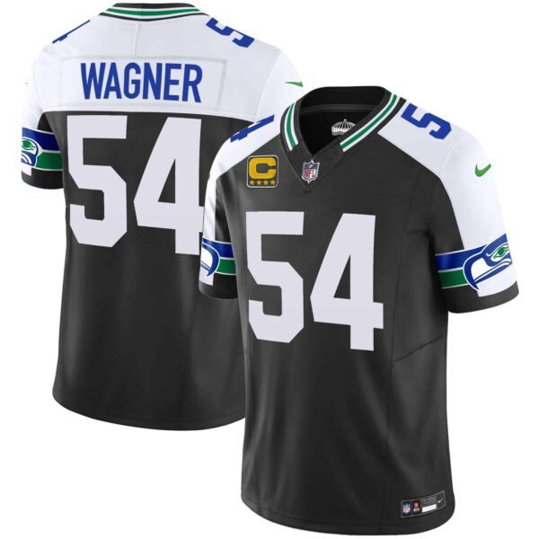 Men’s Seahawks Throwback Vapor Limited Jersey – All Stitched – Black Alternate – Bobby Wagner