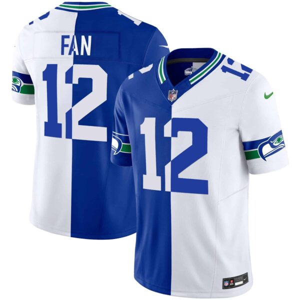 Men’s Seahawks Throwback Vapor Limited Jersey – All Stitched – Split – 12th Fan