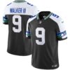 Men’s Seahawks Throwback Vapor Limited Jersey – All Stitched – Black Alternate – Walker III