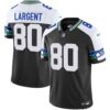 Men’s Seahawks Throwback Vapor Limited Jersey – All Stitched – Black Alternate – Steve Largent