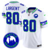 Men’s Seahawks 2024 Seattle City Patch Vapor Limited Jersey – All Stitched – White – Steve Largent