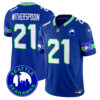 Men’s Seahawks 2024 Seattle City Patch Vapor Limited Jersey – All Stitched – Royal – Devon Witherspoon