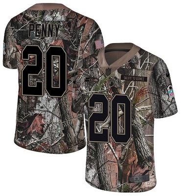 Nike Seahawks #20 Rashaad Penny Camo Men’s Stitched NFL Limited Rush Realtree Jersey