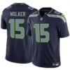 Men’s Seattle Seahawks #15 P.J. Walker Navy 2024 F.U.S.E Vapor Limited Football Stitched Jersey