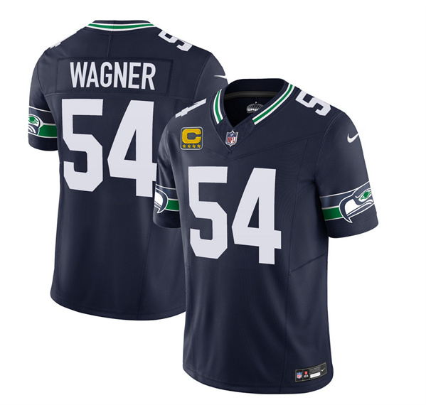 Men’s Seattle Seahawks #54 Bobby Wagner 2023 F.U.S.E. With 4-Star C Patch Navy Limited Football Stitched Jersey