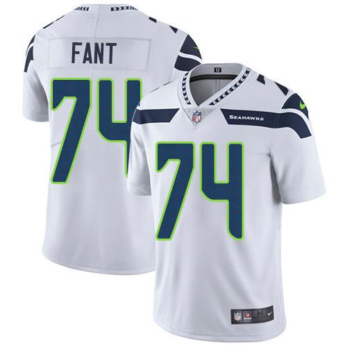 Nike Seattle Seahawks #74 George Fant White Men’s Stitched NFL Vapor Untouchable Limited Jersey