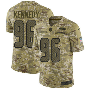 Nike Seahawks #96 Cortez Kennedy Camo Men’s Stitched NFL Limited 2018 Salute To Service Jersey