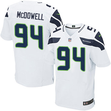Nike Seattle Seahawks #94 Malik McDowell White Men’s Stitched NFL Elite Jersey