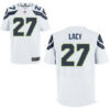 Men’s Seattle Seahawks #27 Eddie Lacy White Road Stitched NFL Nike Elite Jersey