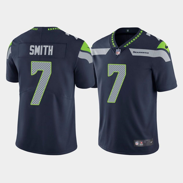 Men’s Seattle Seahawks #7 Geno Smith Navy Vapor Untouchable Limited Stitched Jersey