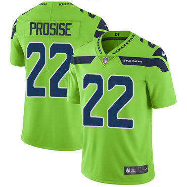 Nike Seattle Seahawks #22 C. J. Prosise Green Men’s Stitched NFL Limited Rush Jersey