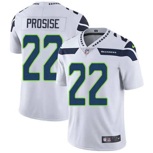 Nike Seattle Seahawks #22 C. J. Prosise White Men’s Stitched NFL Vapor Untouchable Limited Jersey