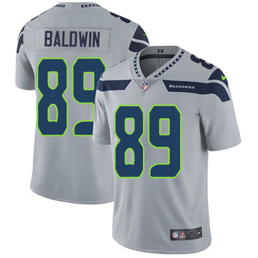 Nike Seattle Seahawks #89 Doug Baldwin Grey Alternate Men’s Stitched NFL Vapor Untouchable Limited Jersey