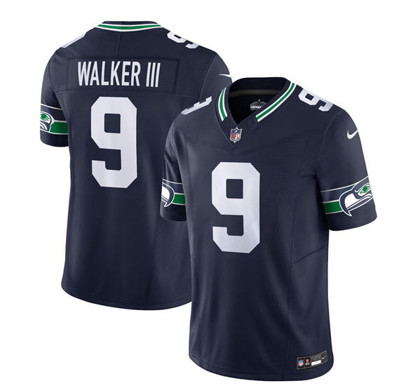 Men’s Seattle Seahawks #9 Kenneth Walker III 2023 F.U.S.E. Navy Limited Football Stitched Jersey