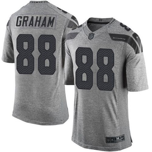 Nike Seahawks #88 Jimmy Graham Gray Men’s Stitched NFL Limited Gridiron Gray Jersey