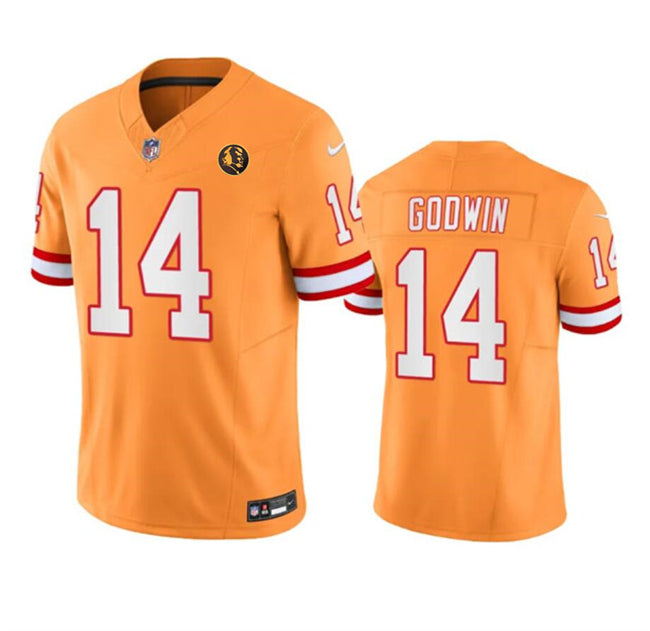 Tampa Bay Buccaneers #14 Chris Godwin Orange 2023 FUSE Throwback With John Jersey