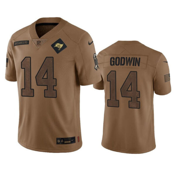 Tampa Bay Buccaneers #14 Chris Godwin 2023 Brown Salute To Service Limited Stitched Jersey