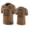 Tampa Bay Buccaneers #12 Tom Brady 2023 Brown Salute To Service Limited Stitched Jersey