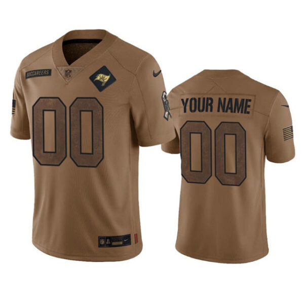 Tampa Bay Buccaneers Active Player Custom 2023 Brown Salute To Service Limited Stitched Jersey