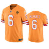 Tampa Bay Buccaneers #6 Baker Mayfield Orange 2023 FUSE Throwback With John Jersey