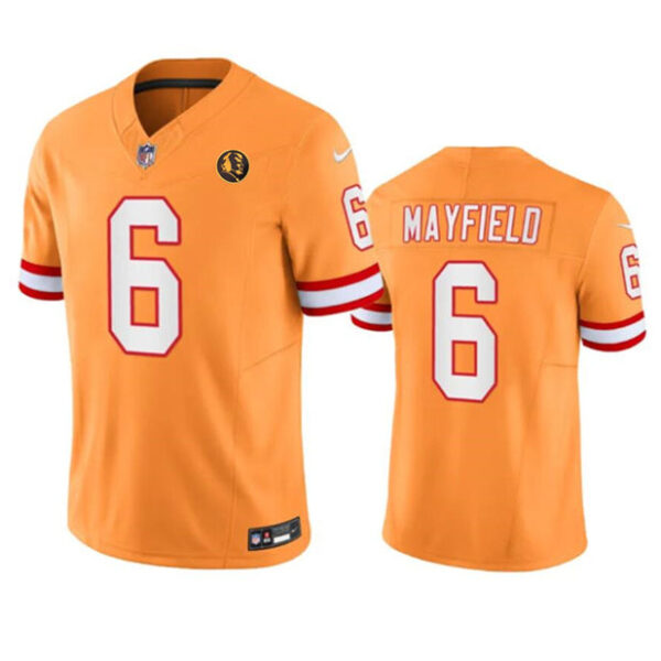 Tampa Bay Buccaneers #6 Baker Mayfield Orange 2023 FUSE Throwback With John Jersey