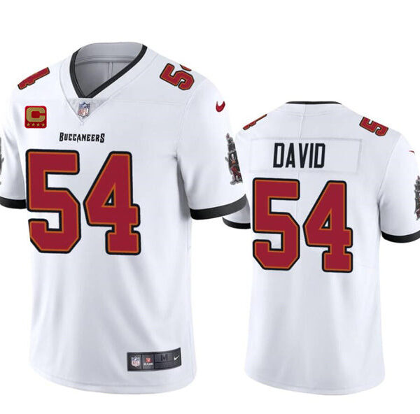 Tampa Bay Buccaneers #54 Lavonte David White 2024 With 4 Star C Patch Vapor Jersey