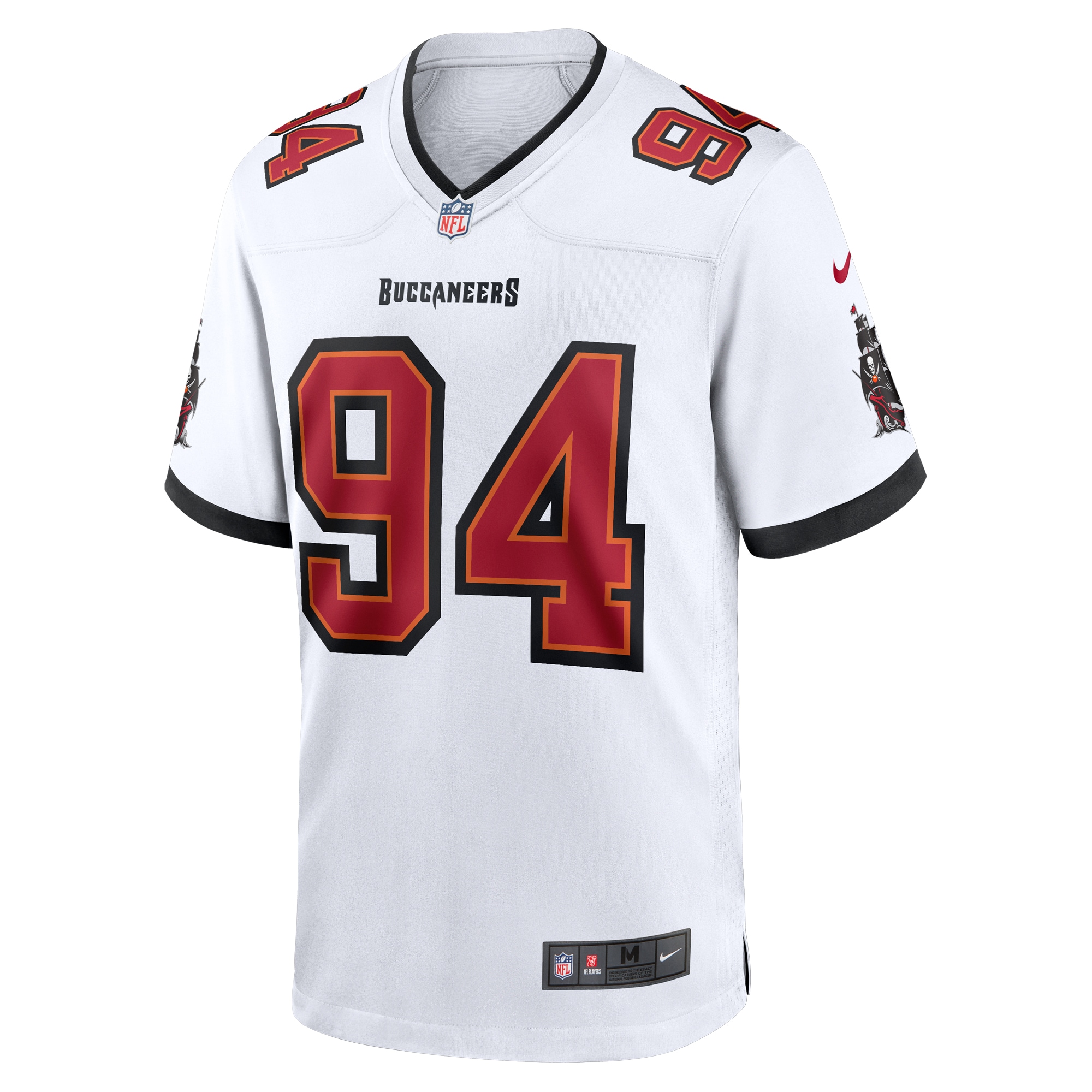 Calijah Kancey Tampa Bay Buccaneers Nike Game Jersey White - Image 2