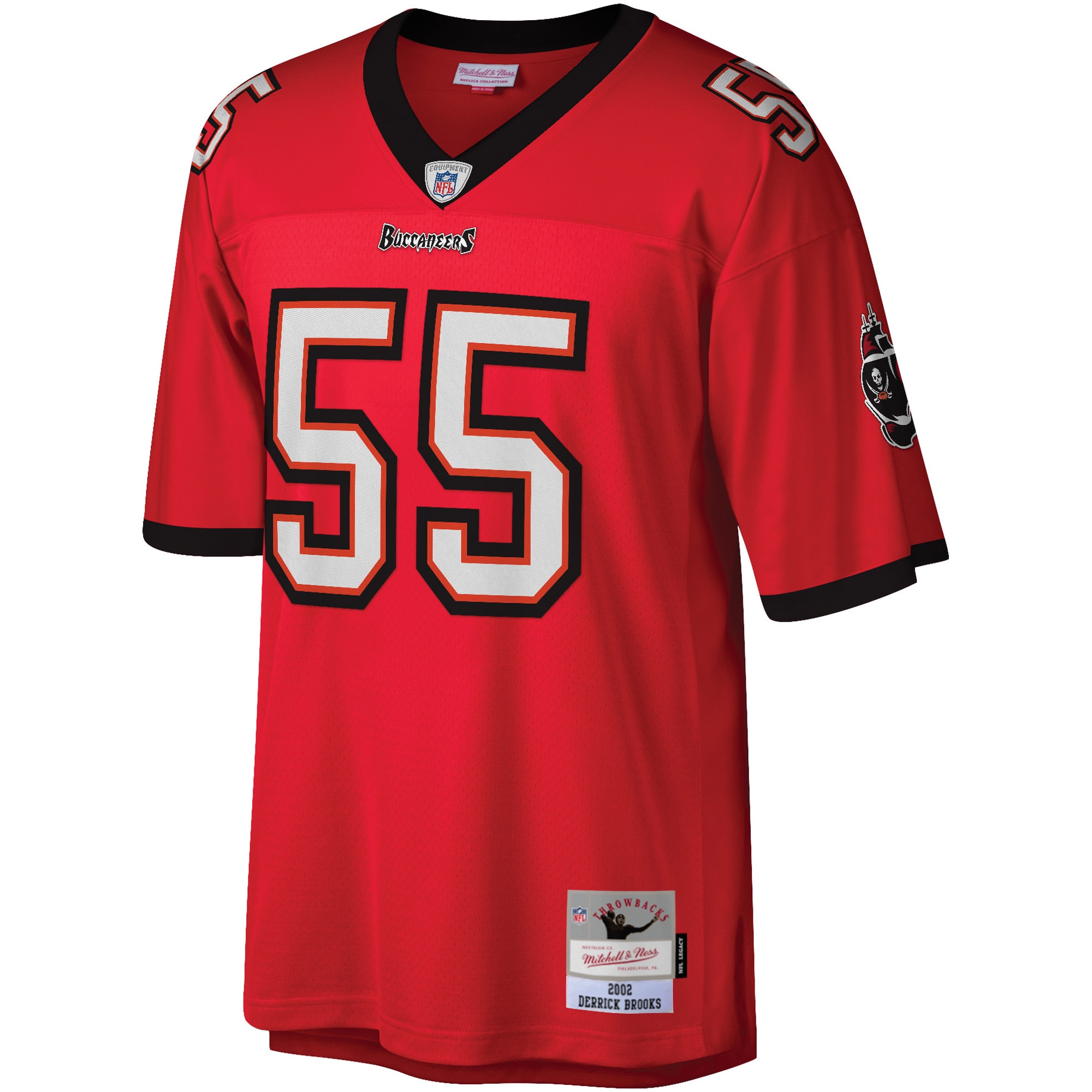 Derrick Brooks Tampa Bay Buccaneers Mitchell Ness Legacy Replica Jersey Red - Image 2