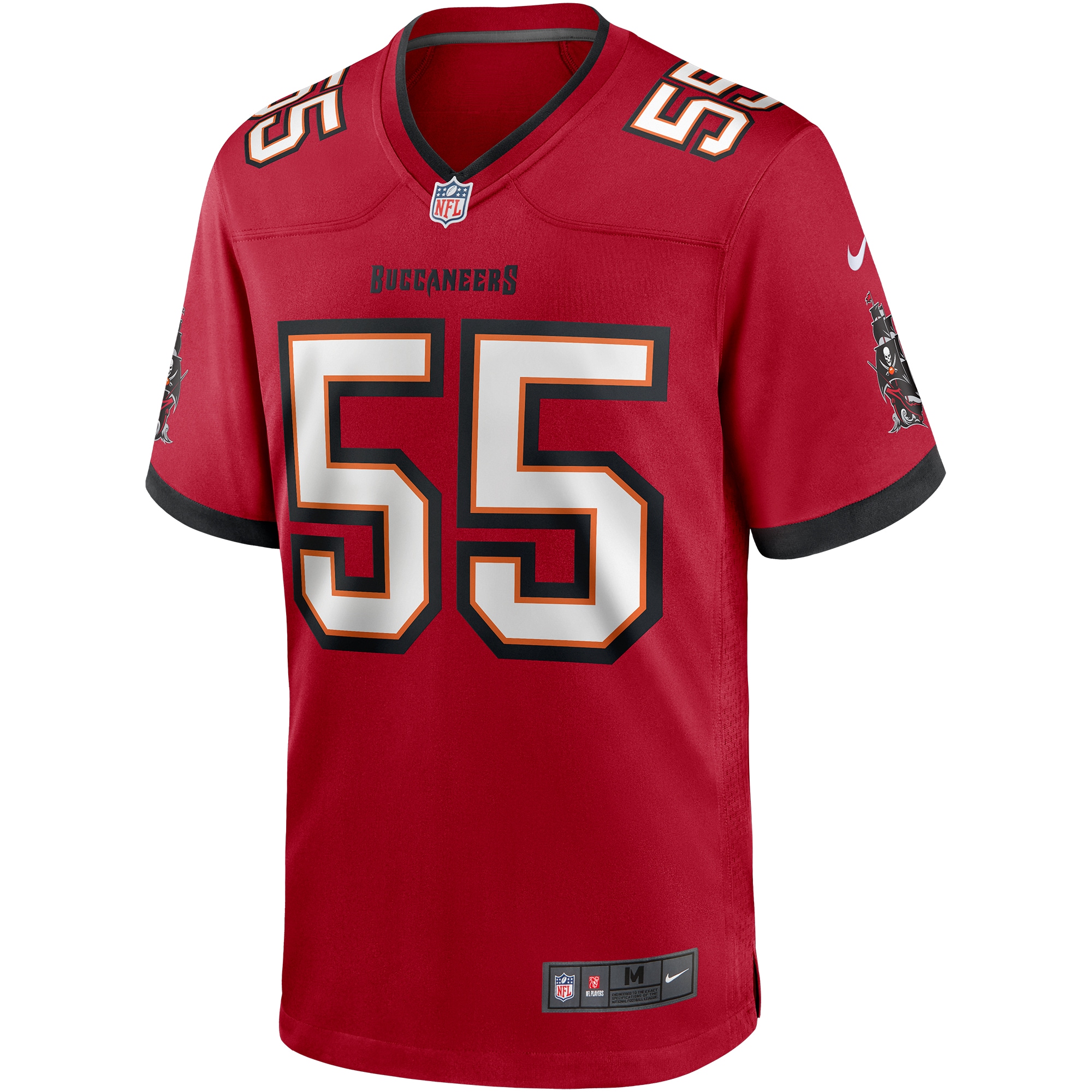 Derrick Brooks Tampa Bay Buccaneers Nike Game Retired Player Jersey Red - Image 2
