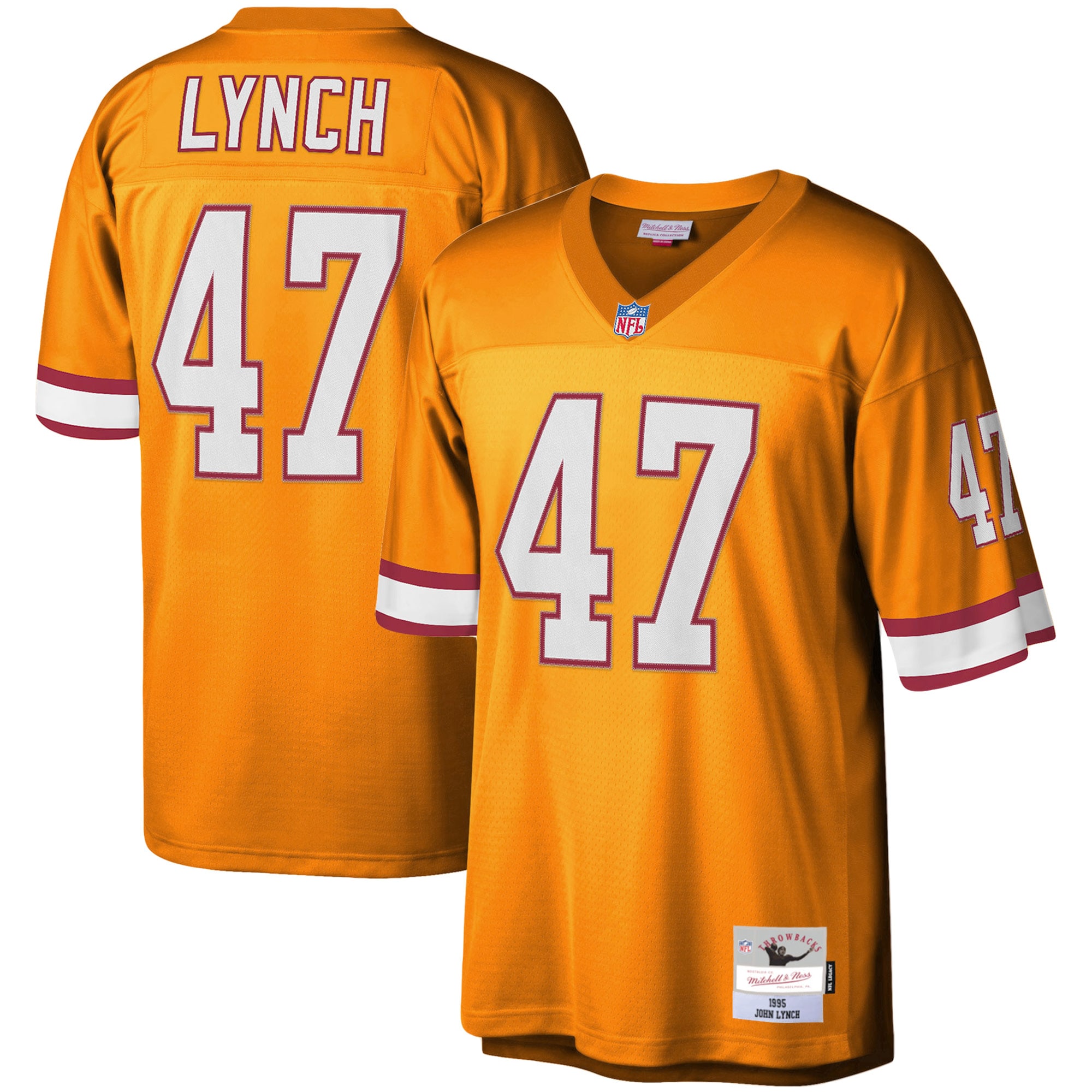 John Lynch Tampa Bay Buccaneers Mitchell Ness Legacy Replica Jersey Orange